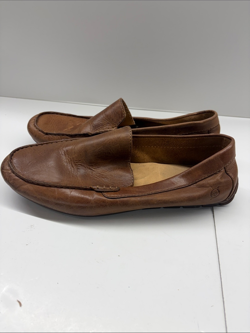 Used Born Allan Loafer Brown Leather Slip-On Men’s size 10